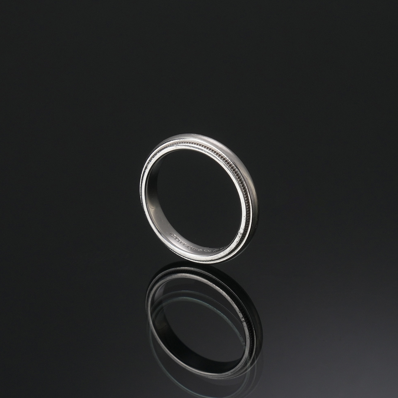 TIFFANY & CO.(USED)티파니 플래티넘 밀그레인 링 #46