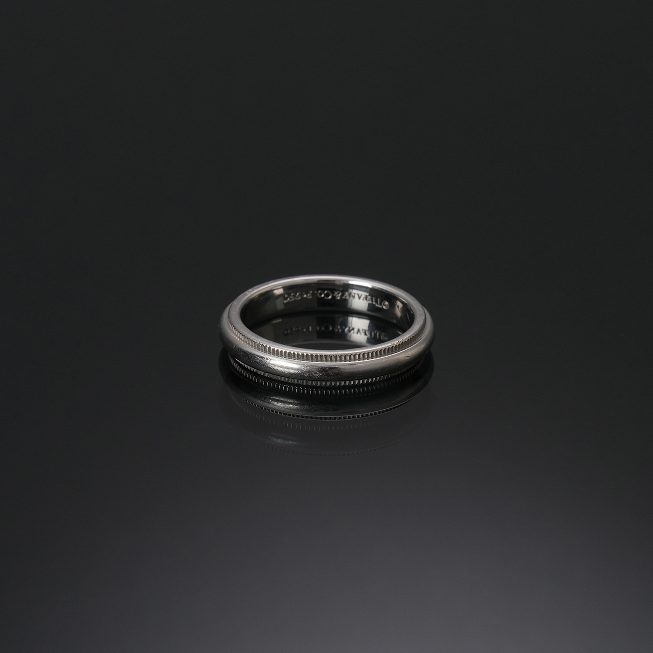 TIFFANY & CO.(USED)티파니 플래티넘 밀그레인 링 #46