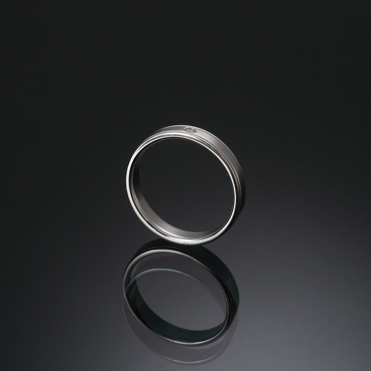 TIFFANY & CO.(USED)티파니 1P 더블 밀그레인 링 4mm #60