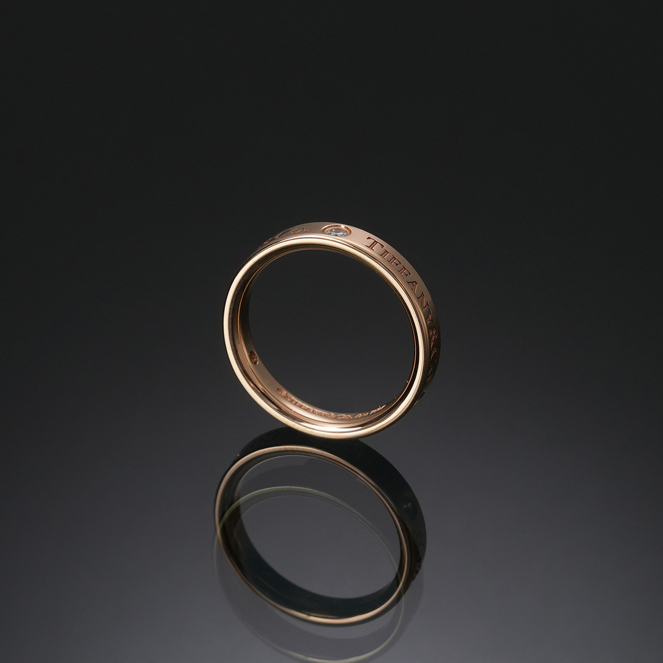 TIFFANY & CO.(USED)티파니앤코 다이아 T&CO 밴드 링 #4.5