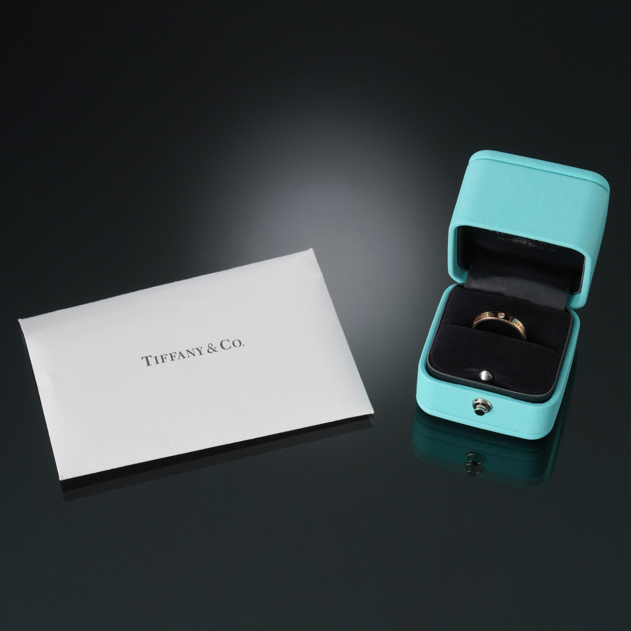 TIFFANY & CO.(USED)티파니앤코 다이아 T&CO 밴드 링 #4.5