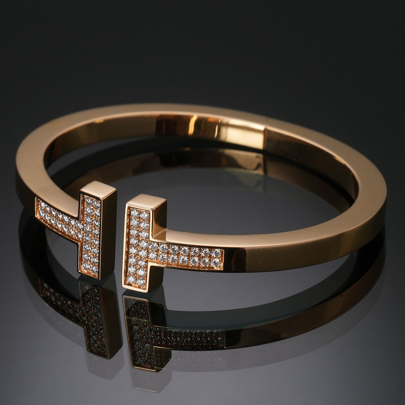 TIFFANY & CO.(USED)티파니 T 파베 다이아몬드 스퀘어 브레이슬릿