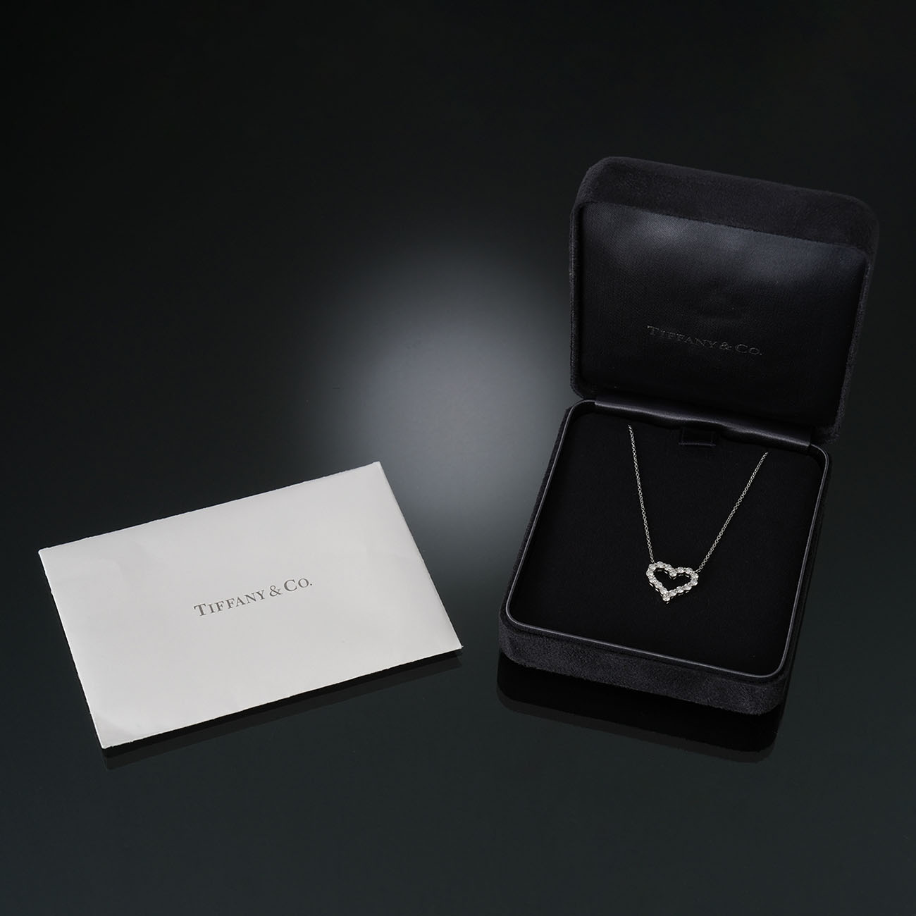 TIFFANY & CO.(USED)티파니 플래티넘 다이아 하트 펜던트 네크리스