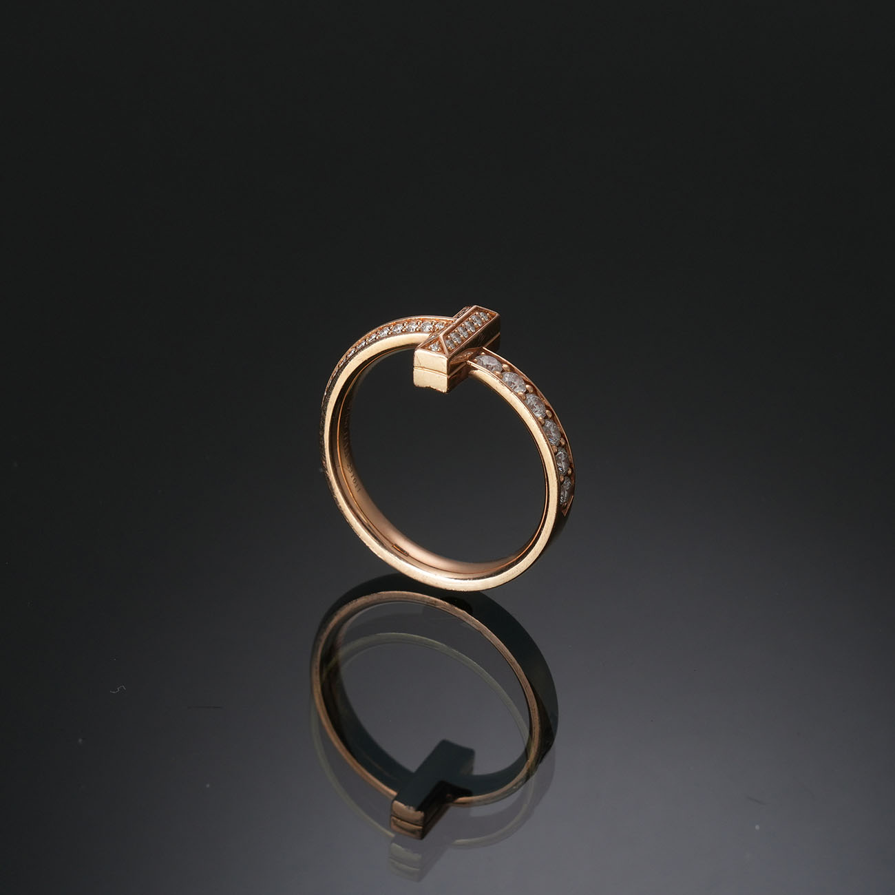 TIFFANY & CO.(USED)티파니 T1 네로우 다이아 웨딩밴드링#55