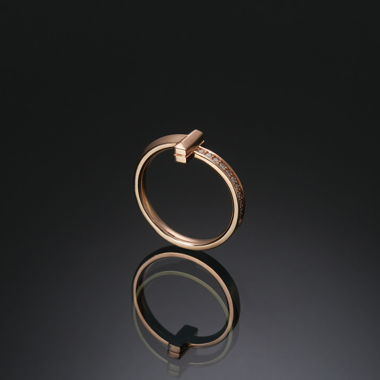 TIFFANY & CO.(USED)티파니 T1 하프파베 링# 52