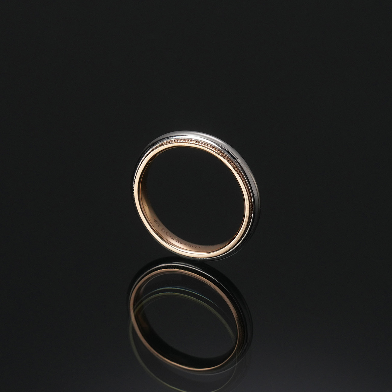 TIFFANY & CO.(USED)티파니 밀그레인 링 3mm #4.5