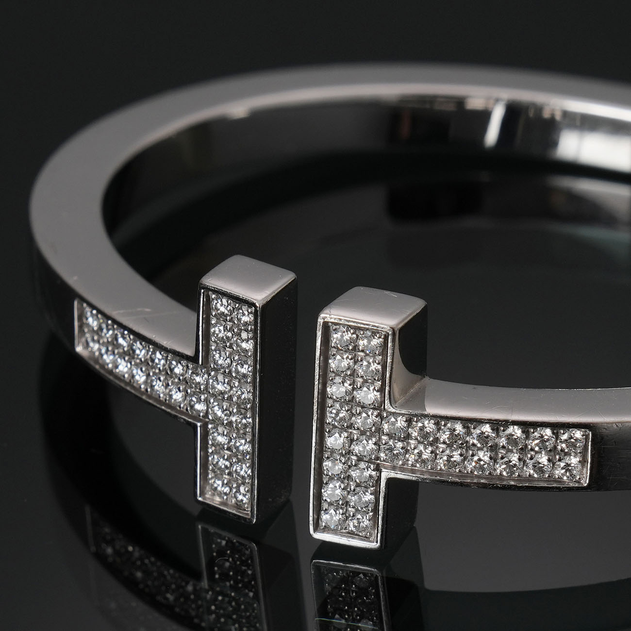 TIFFANY & CO.(USED)티파니 파베 다이아몬드 스퀘어 브레이슬릿 SM