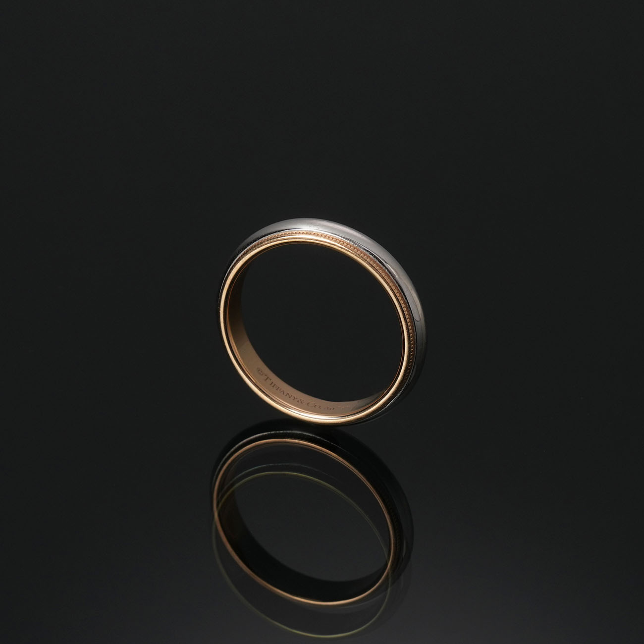 TIFFANY & CO.(USED)티파니 투게더 밀그레인 밴드 링 #60