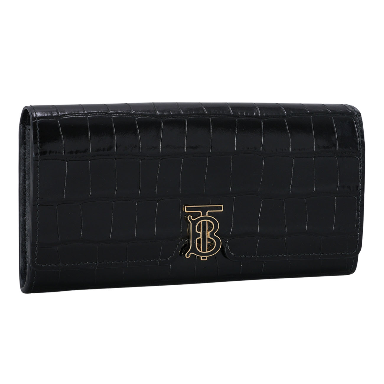 BURBERRY(USED)버버리 TB 크로크 엠보스 장지갑
