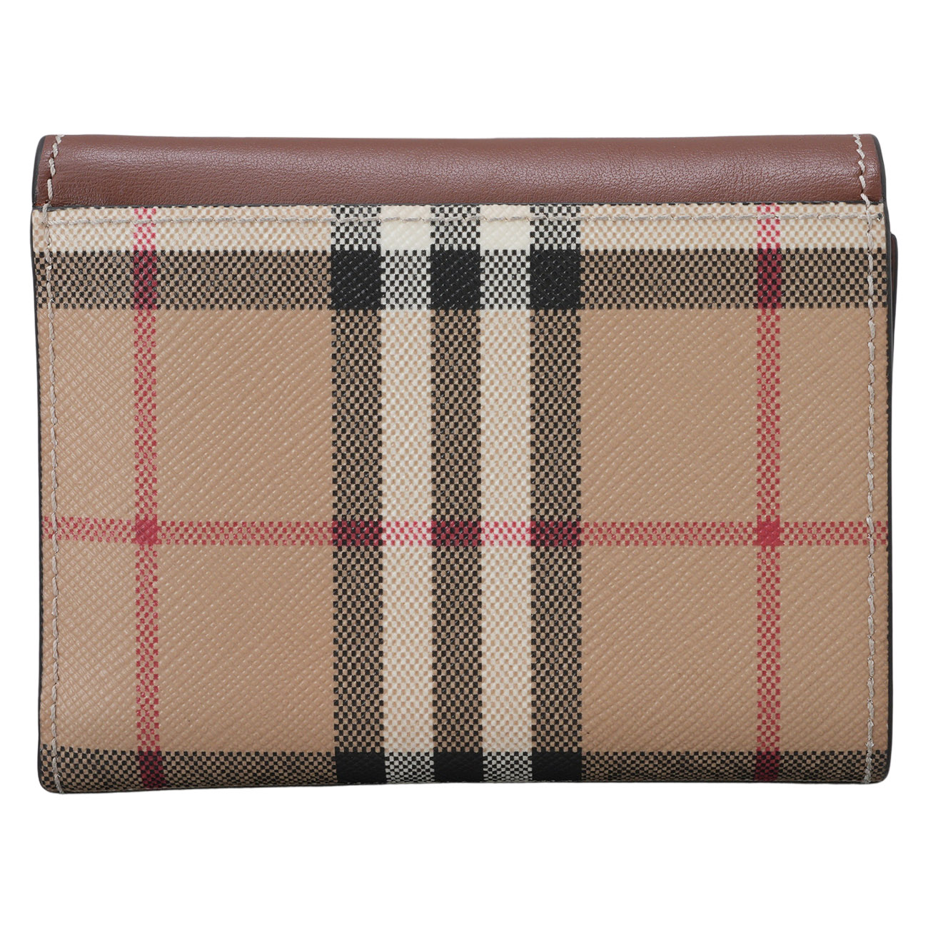 BURBERRY(USED)버버리 체크 레더 폴딩 지갑