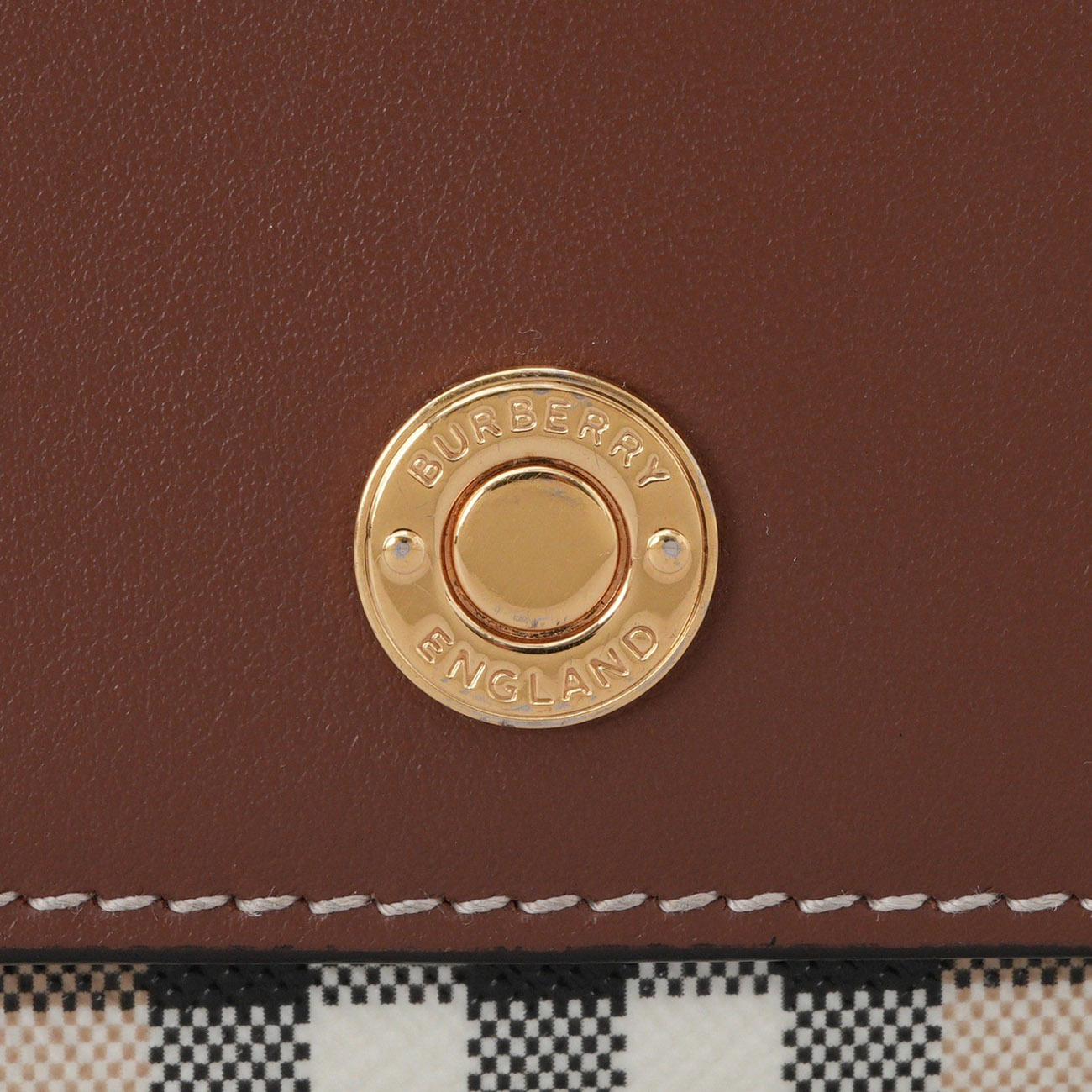 BURBERRY(USED)버버리 체크 레더 폴딩 지갑