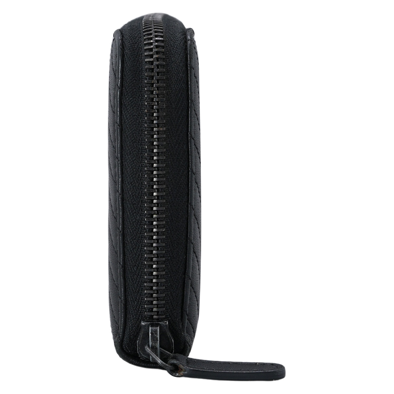CHANEL(USED)샤넬 램스킨 쉐브론 지퍼 장지갑