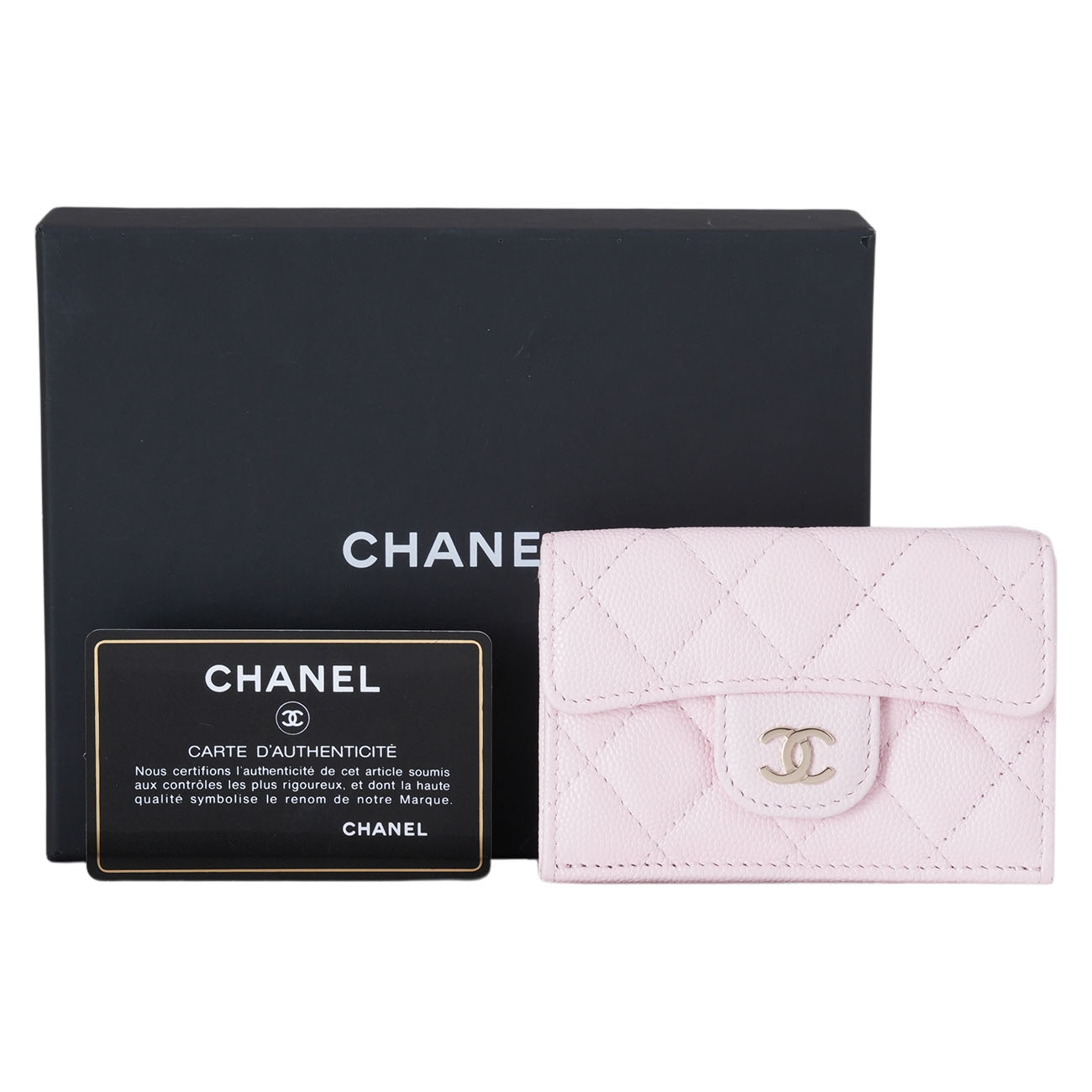 CHANEL(USED)샤넬 캐비어 클래식 똑딱이 반지갑