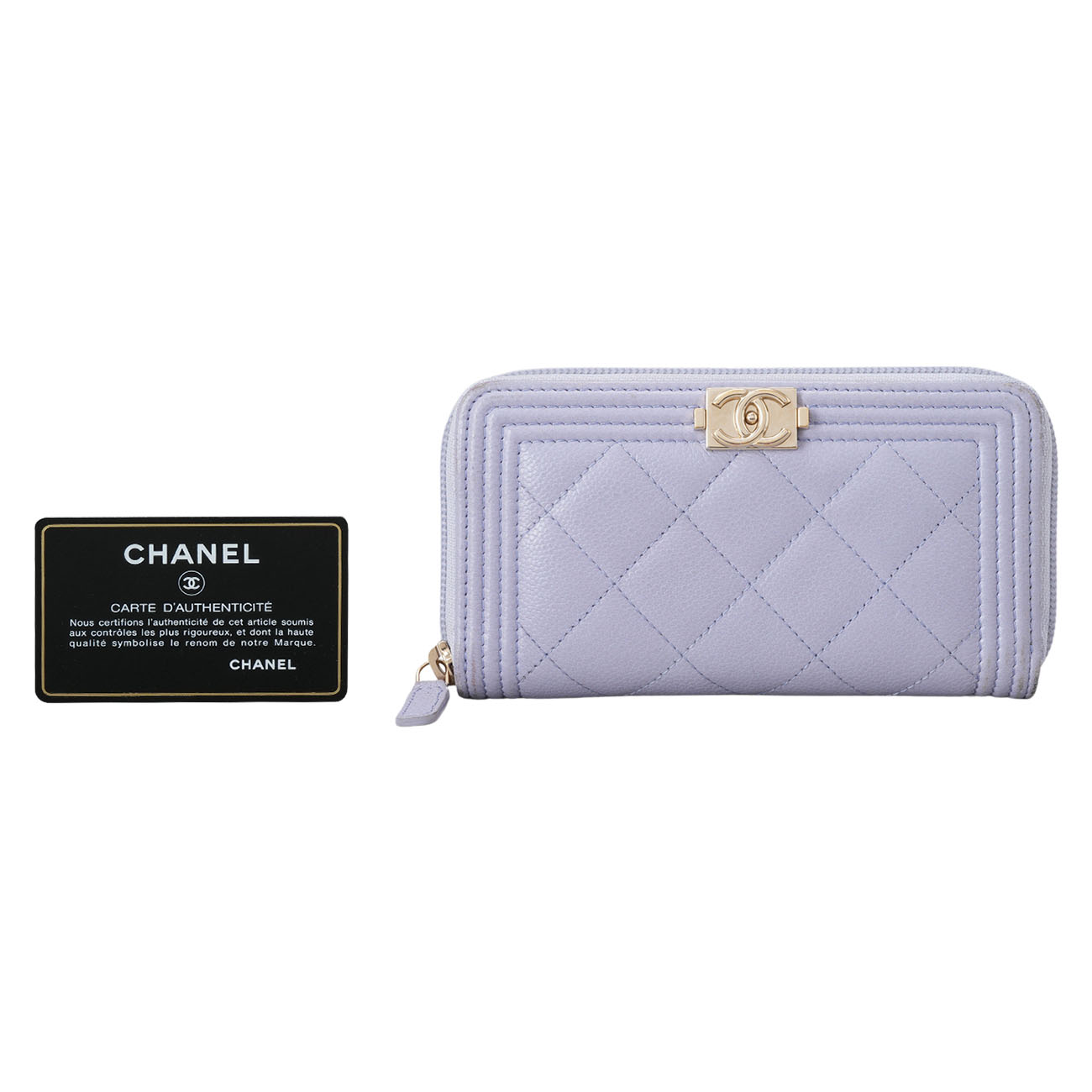 CHANEL(USED)샤넬 캐비어 보이샤넬 중지갑