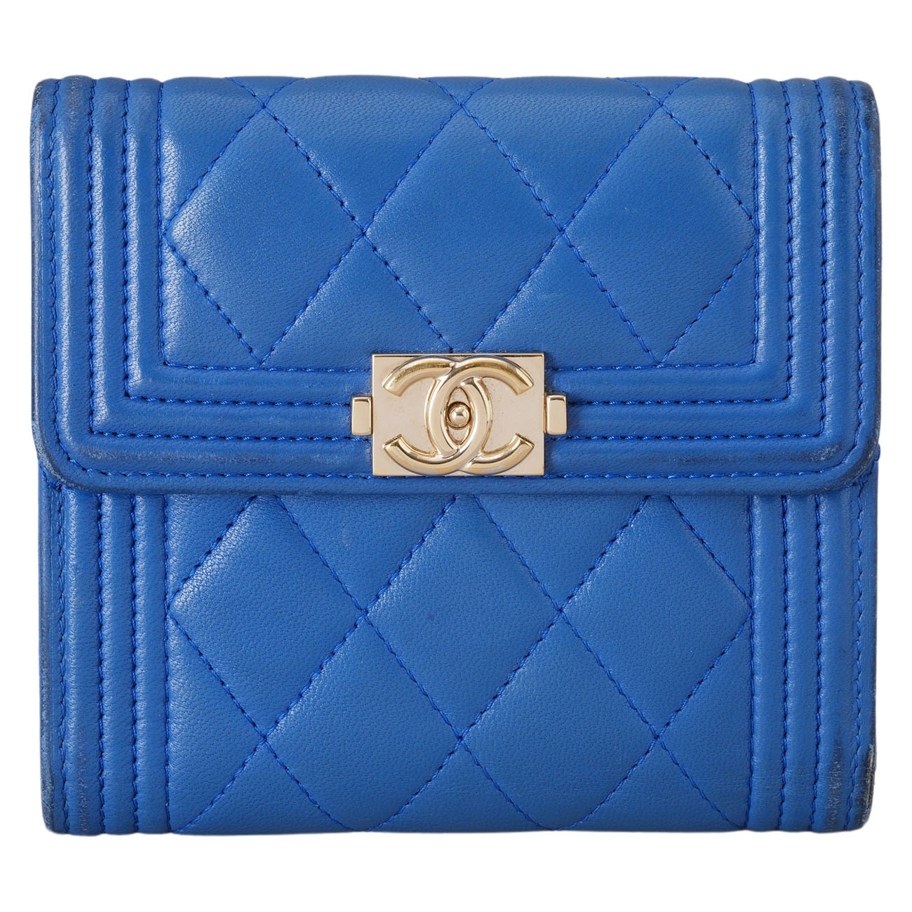 CHANEL(USED)샤넬 램스킨 보이샤넬 반지갑