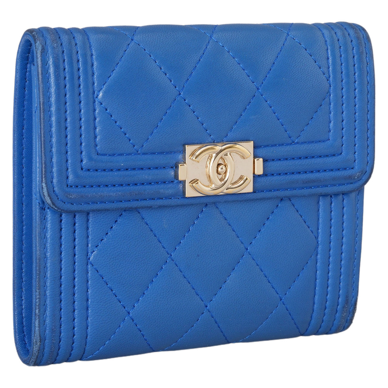 CHANEL(USED)샤넬 램스킨 보이샤넬 반지갑
