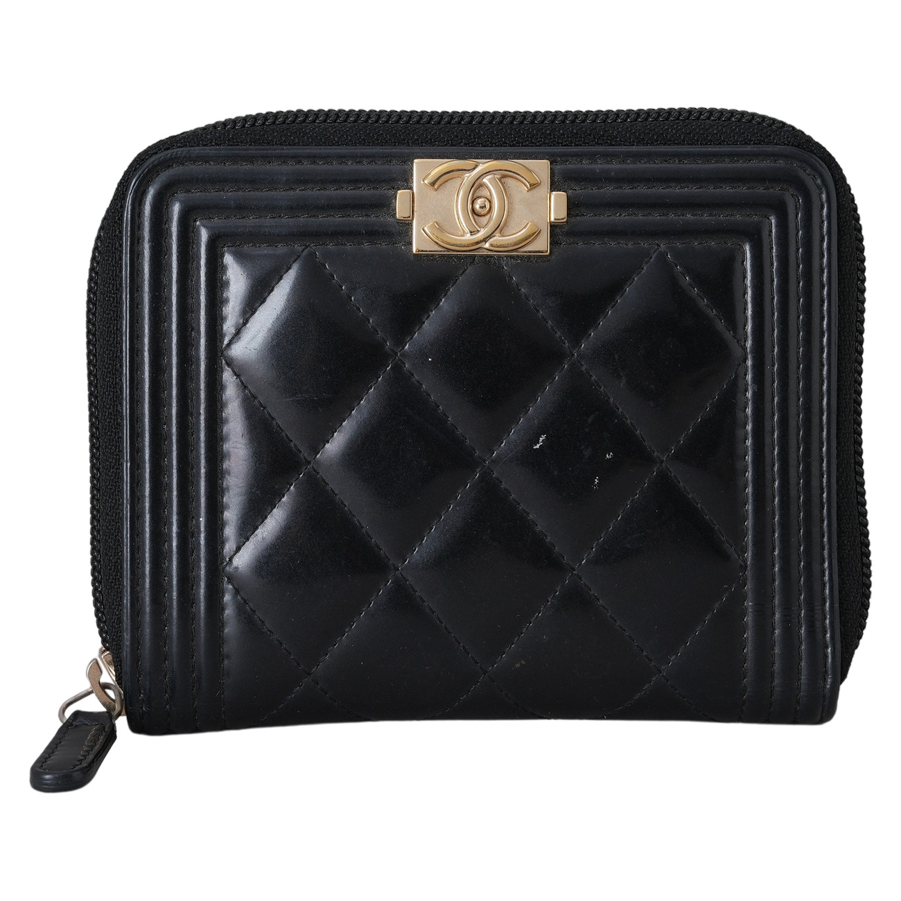 CHANEL(USED)샤넬 보이샤넬 페이던트 지퍼 중지갑