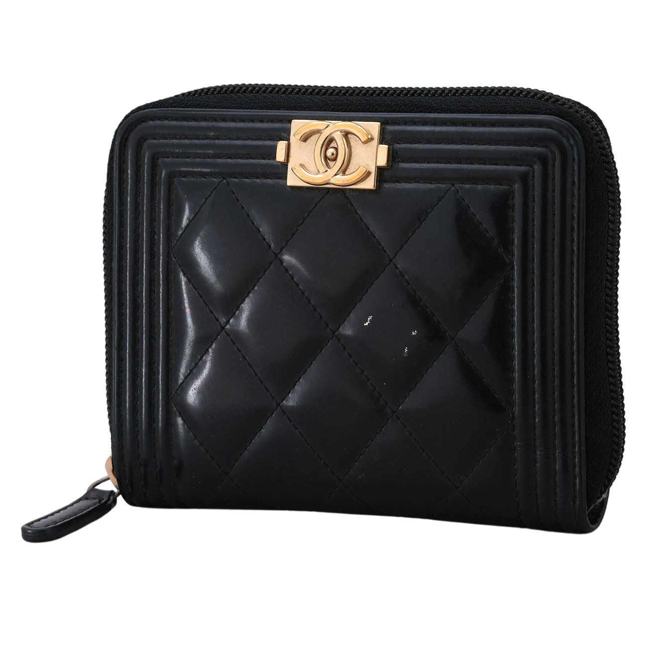 CHANEL(USED)샤넬 보이샤넬 페이던트 지퍼 중지갑