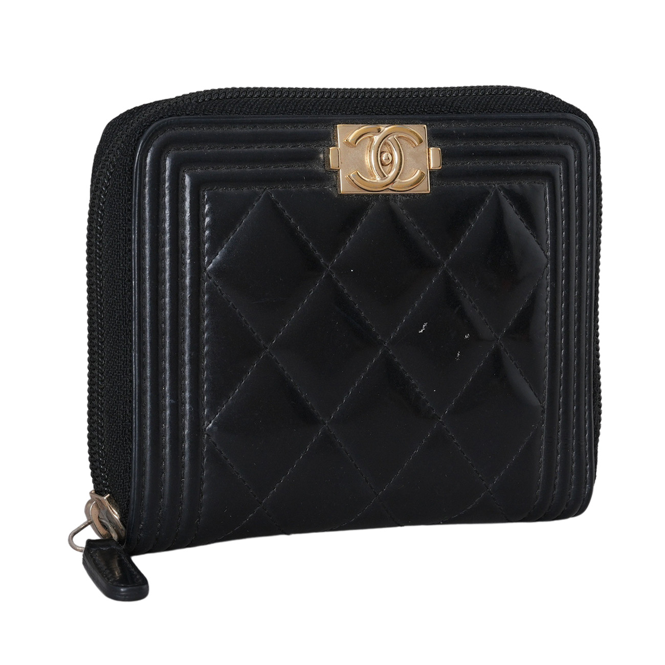 CHANEL(USED)샤넬 보이샤넬 페이던트 지퍼 중지갑