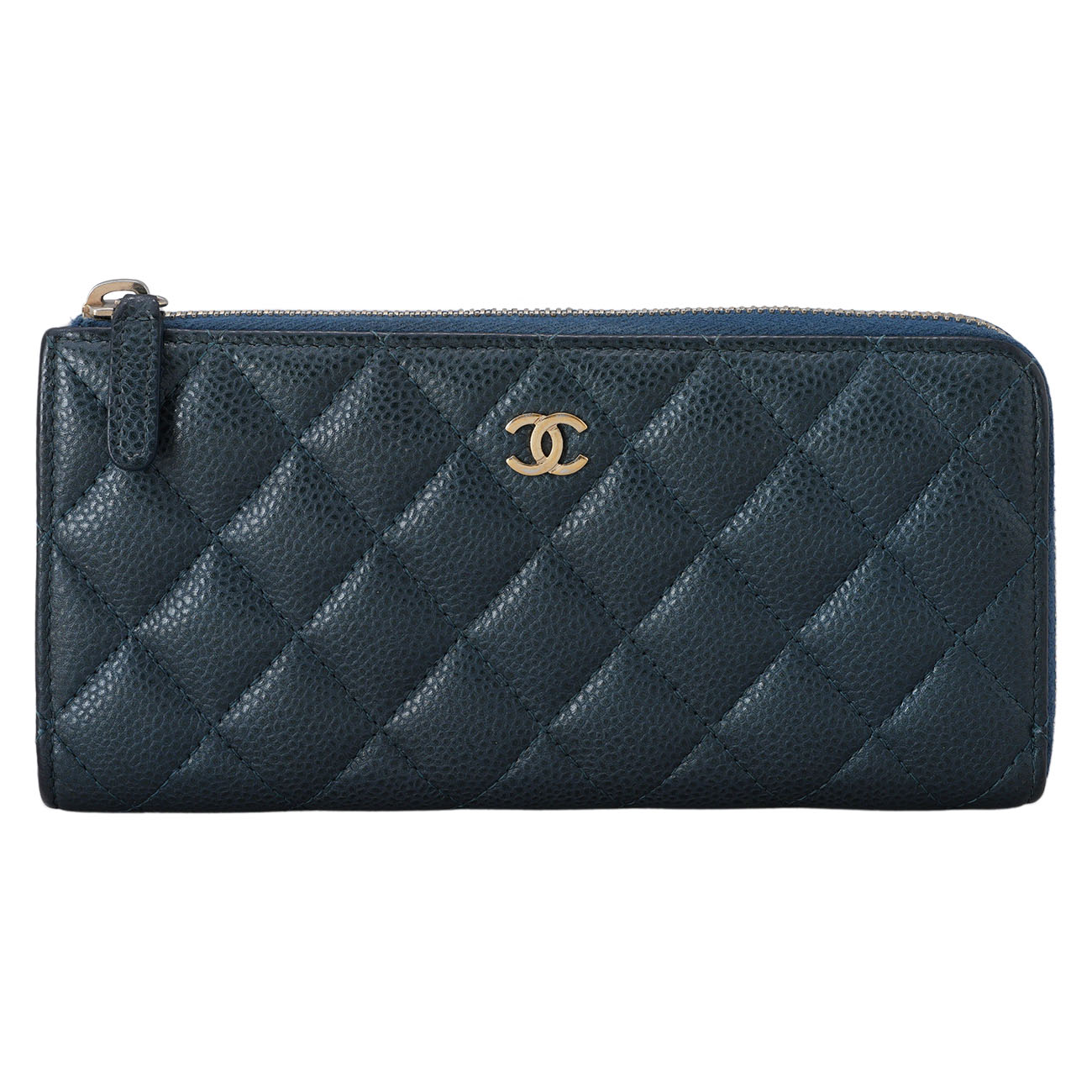 CHANEL(USED)샤넬 캐비어 지퍼 장지갑
