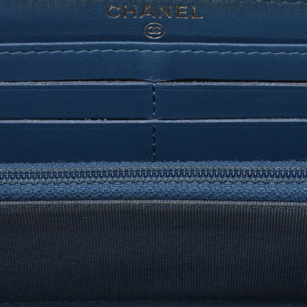 CHANEL(USED)샤넬 캐비어 지퍼 장지갑