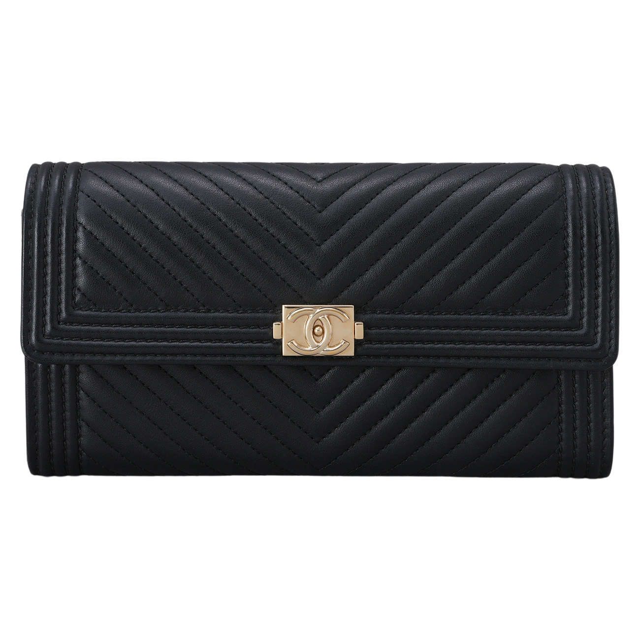 CHANEL(USED)샤넬 보이샤넬 쉐브론 장지갑