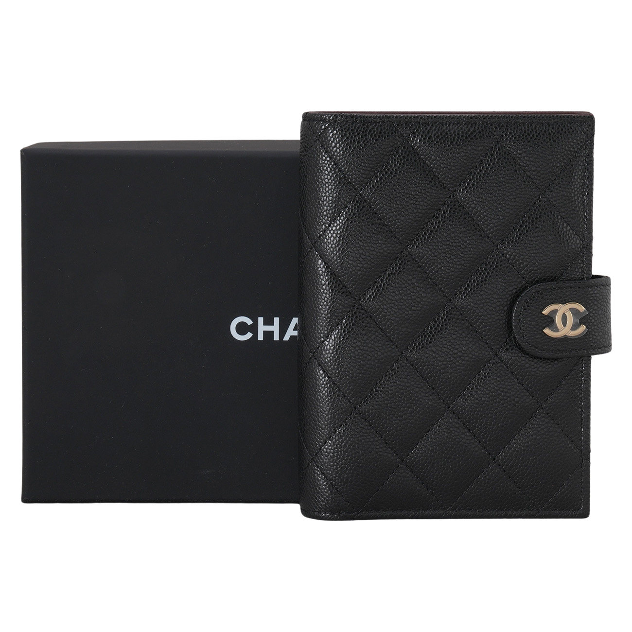 CHANEL(NEW)샤넬 캐비어 클래식 여권지갑 블랙