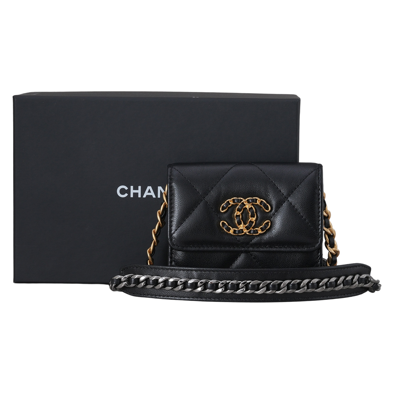 CHANEL(USED)샤넬 AP1787 19 체인 카드지갑