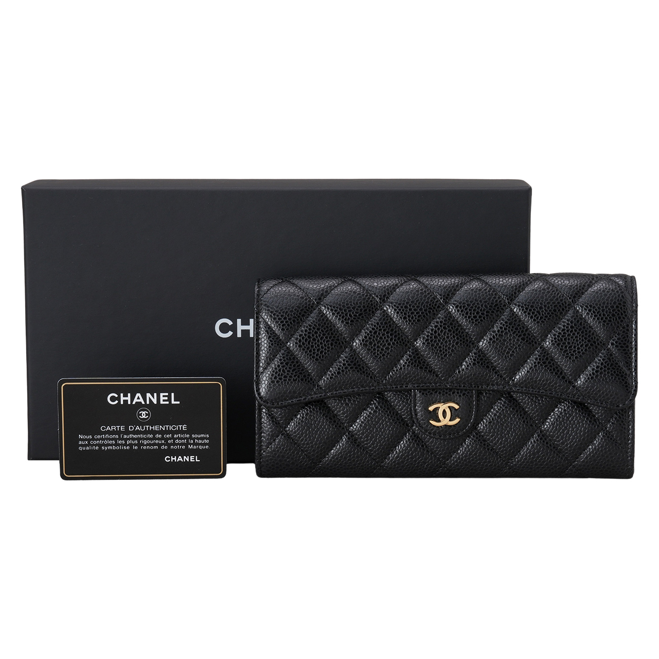 CHANEL(USED)샤넬 캐비어 클래식 플랩 장지갑