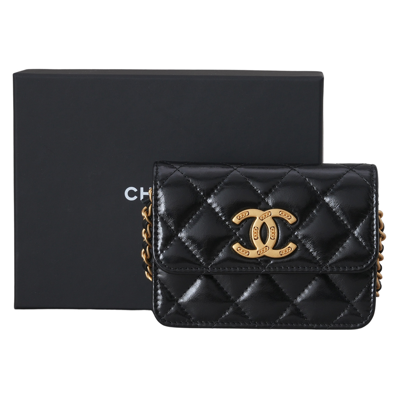 CHANEL(USED)샤넬 AP4135 체인 미니 지갑