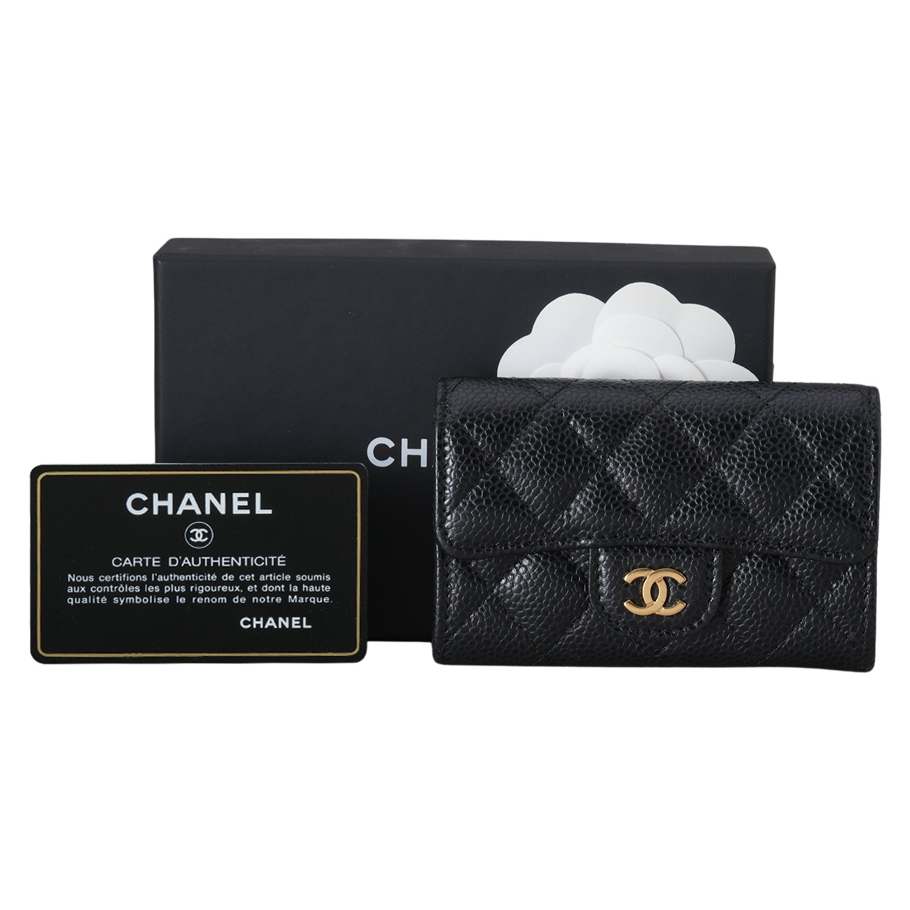 CHANEL(USED)샤넬 캐비어 클래식 카드지갑