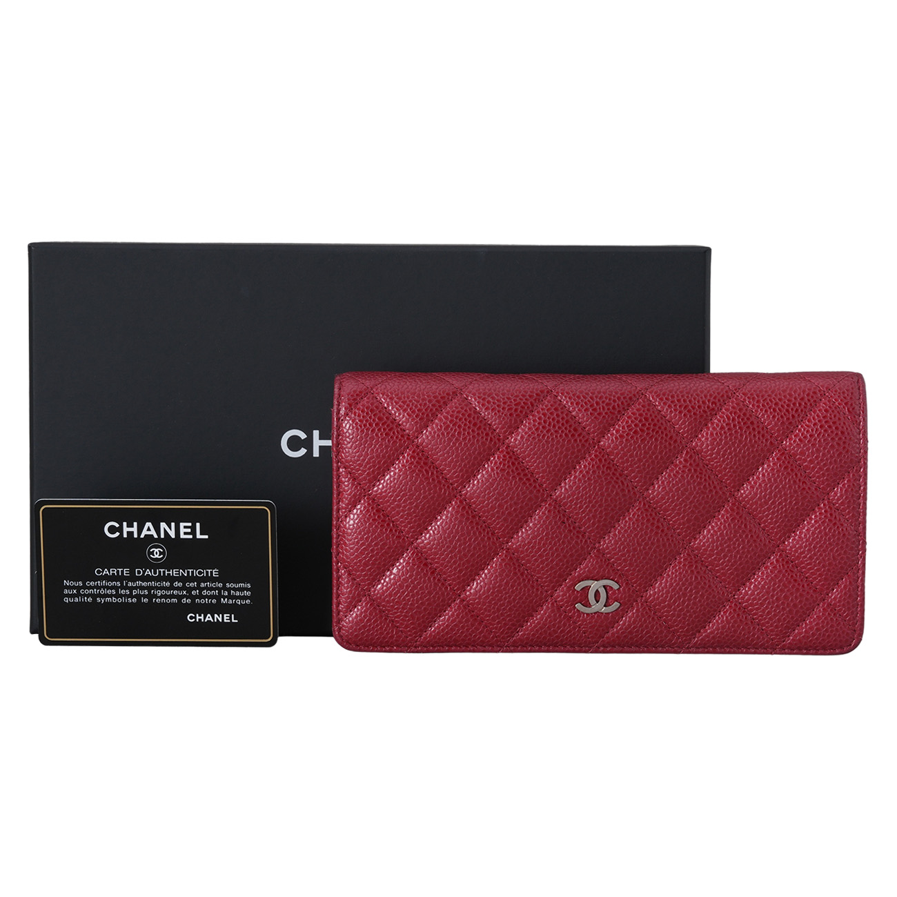 CHANEL(USED)샤넬 캐비어 플랩 장지갑
