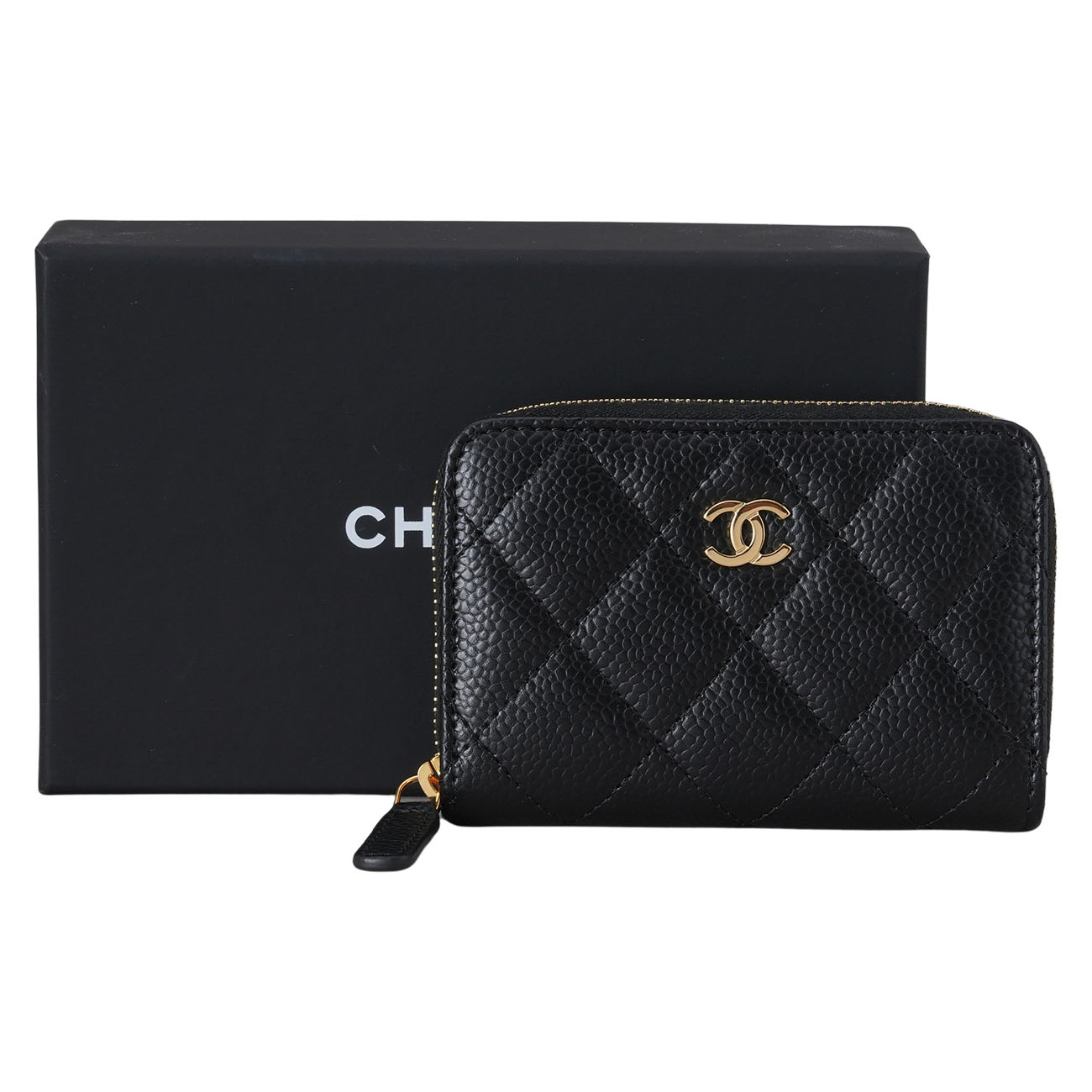 CHANEL(USED)샤넬 AP0216 캐비어 클래식 지퍼 카드지갑