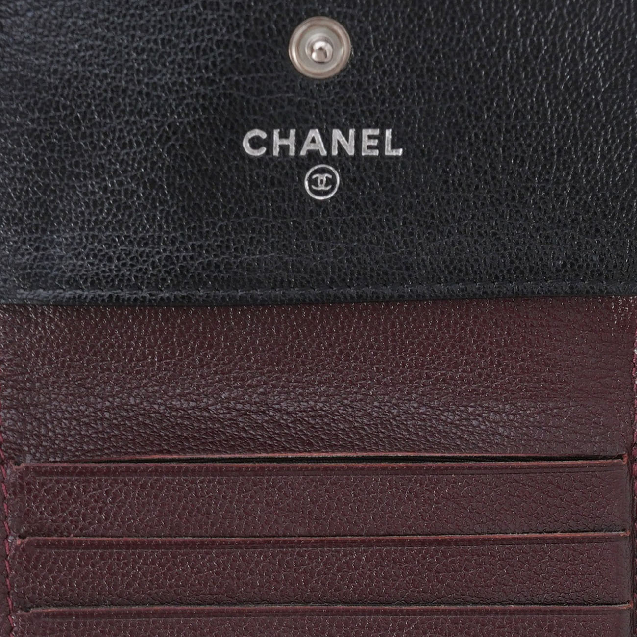 CHANEL(USED)샤넬 시즌 CC로고 더블 플랩 반지갑