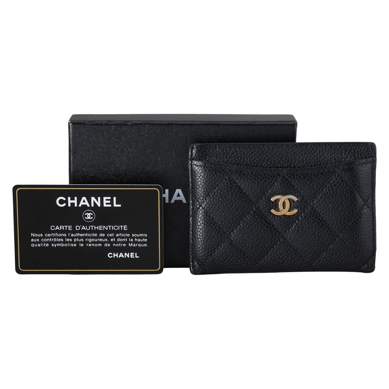 CHANEL(USED)샤넬 캐비어 클래식 카드 홀더
