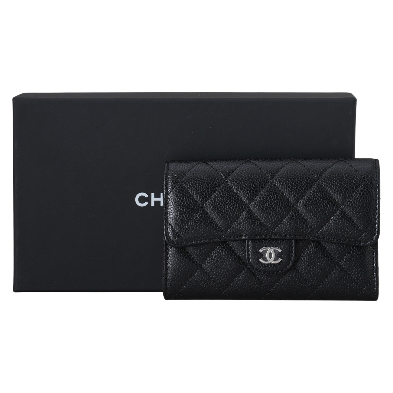CHANEL(USED)샤넬 AP0232 캐비어 클래식 중지갑