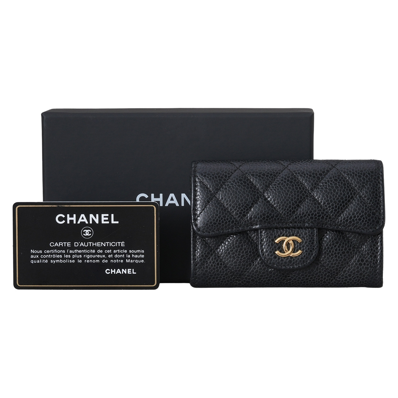CHANEL(USED)샤넬 캐비어 클래식 카드지갑
