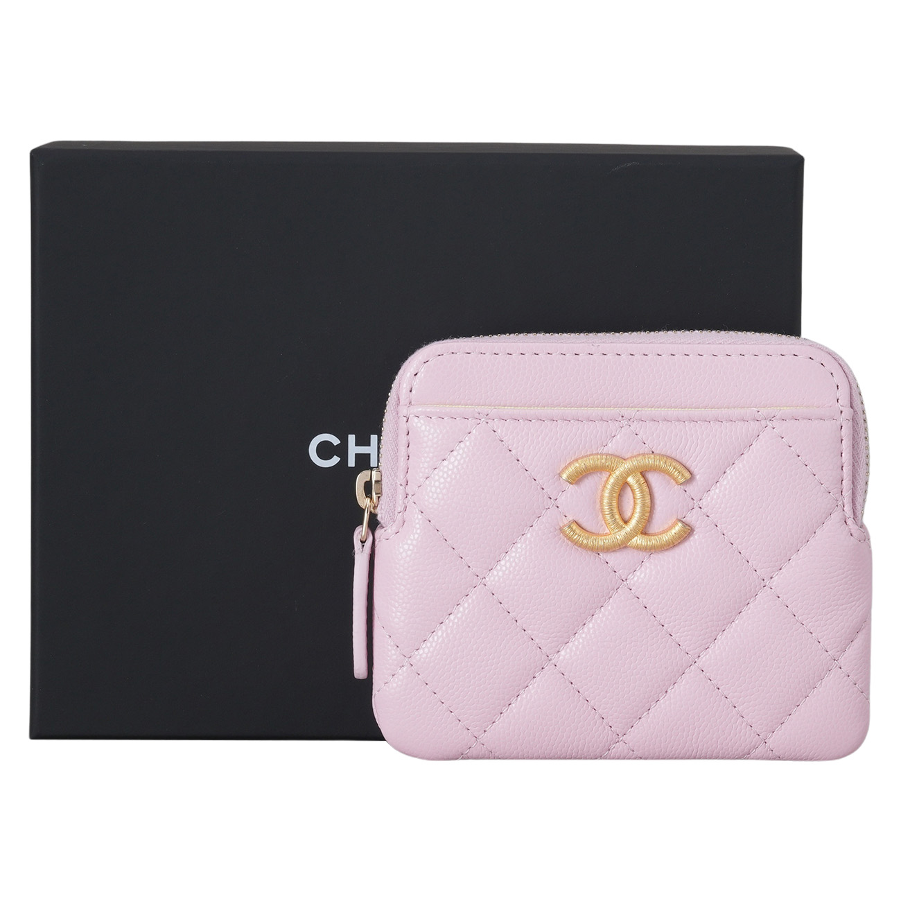 CHANEL(USED)샤넬 AP4477 시즌 캐비어 지퍼 지갑