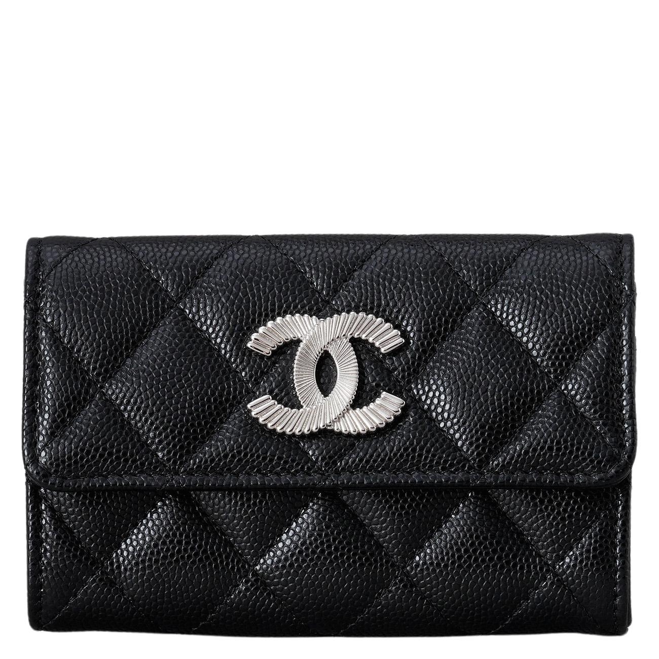 CHANEL(NEW)샤넬 AP4333 시즌 캐비어 카드지갑 은장