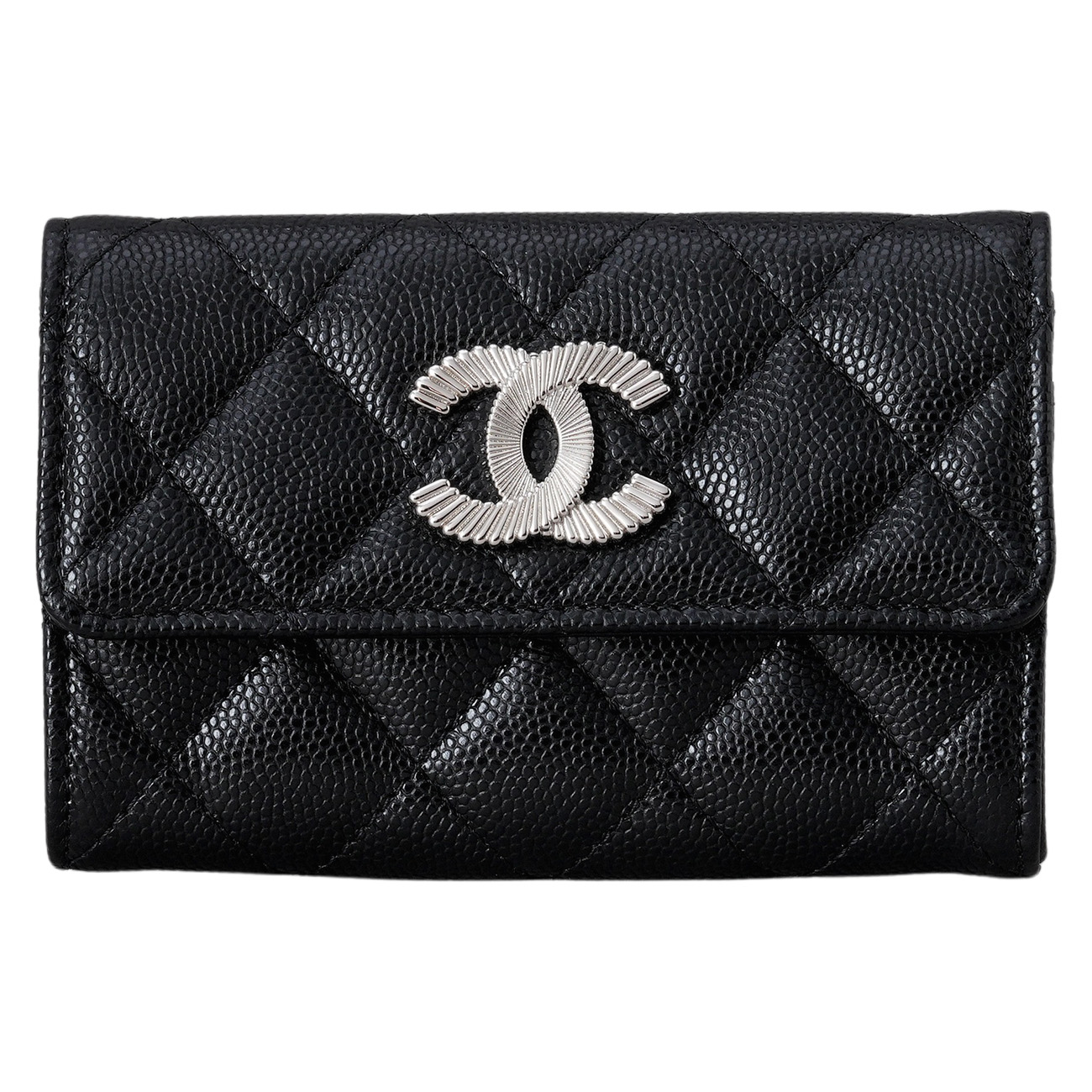 CHANEL(NEW)샤넬 AP4333 시즌 캐비어 카드지갑 은장