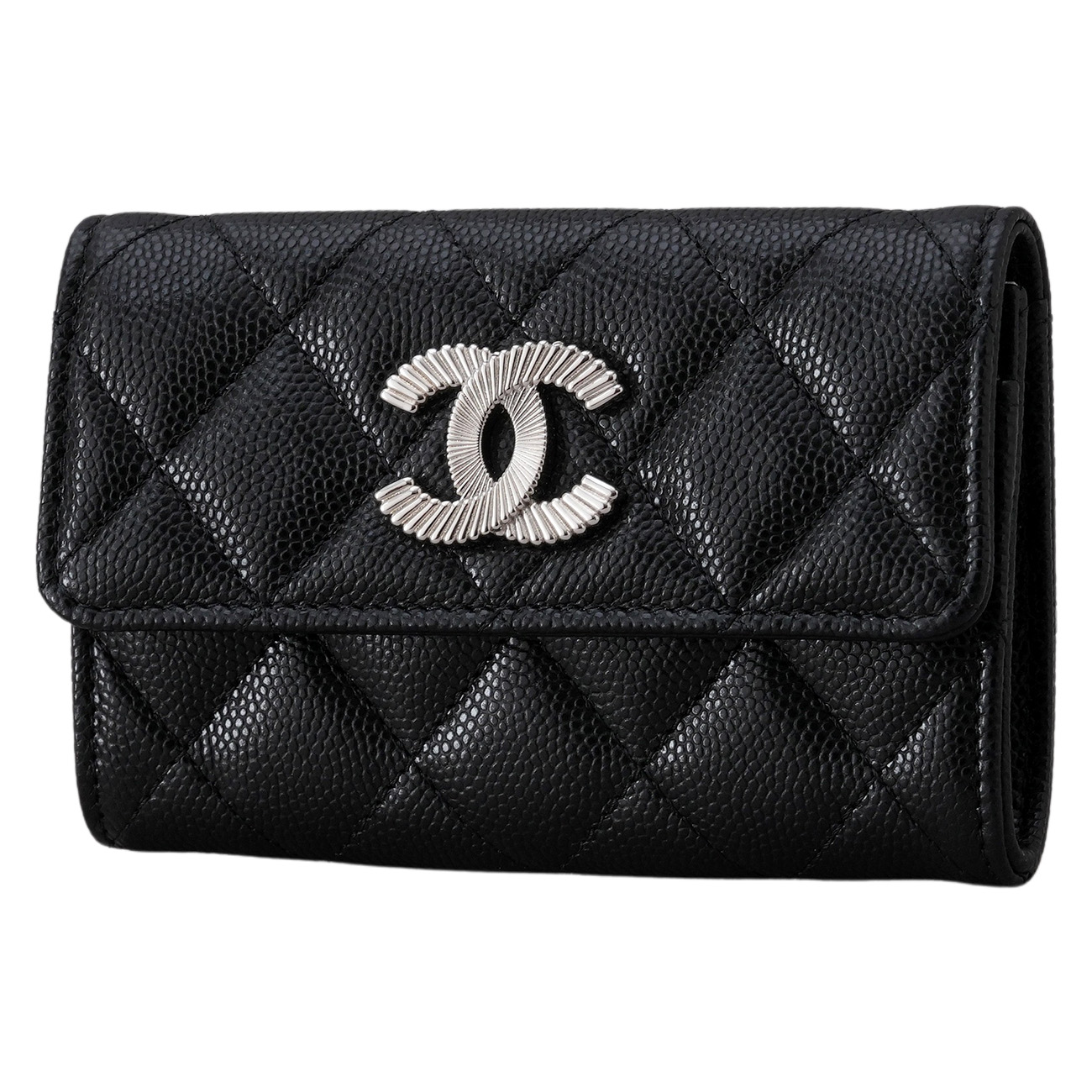 CHANEL(NEW)샤넬 AP4333 시즌 캐비어 카드지갑 은장