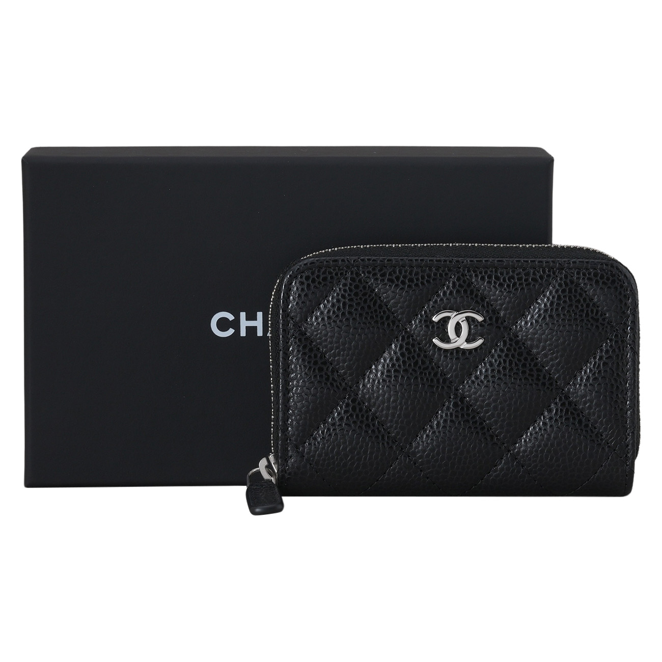 CHANEL(USED)샤넬 캐비어 클래식 지퍼 카드지갑