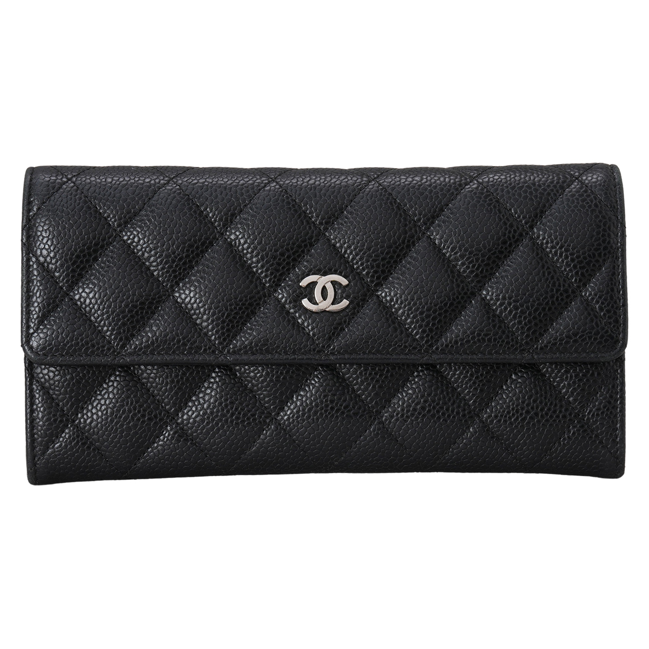 CHANEL(USED)샤넬 캐비어 플랩 장지갑