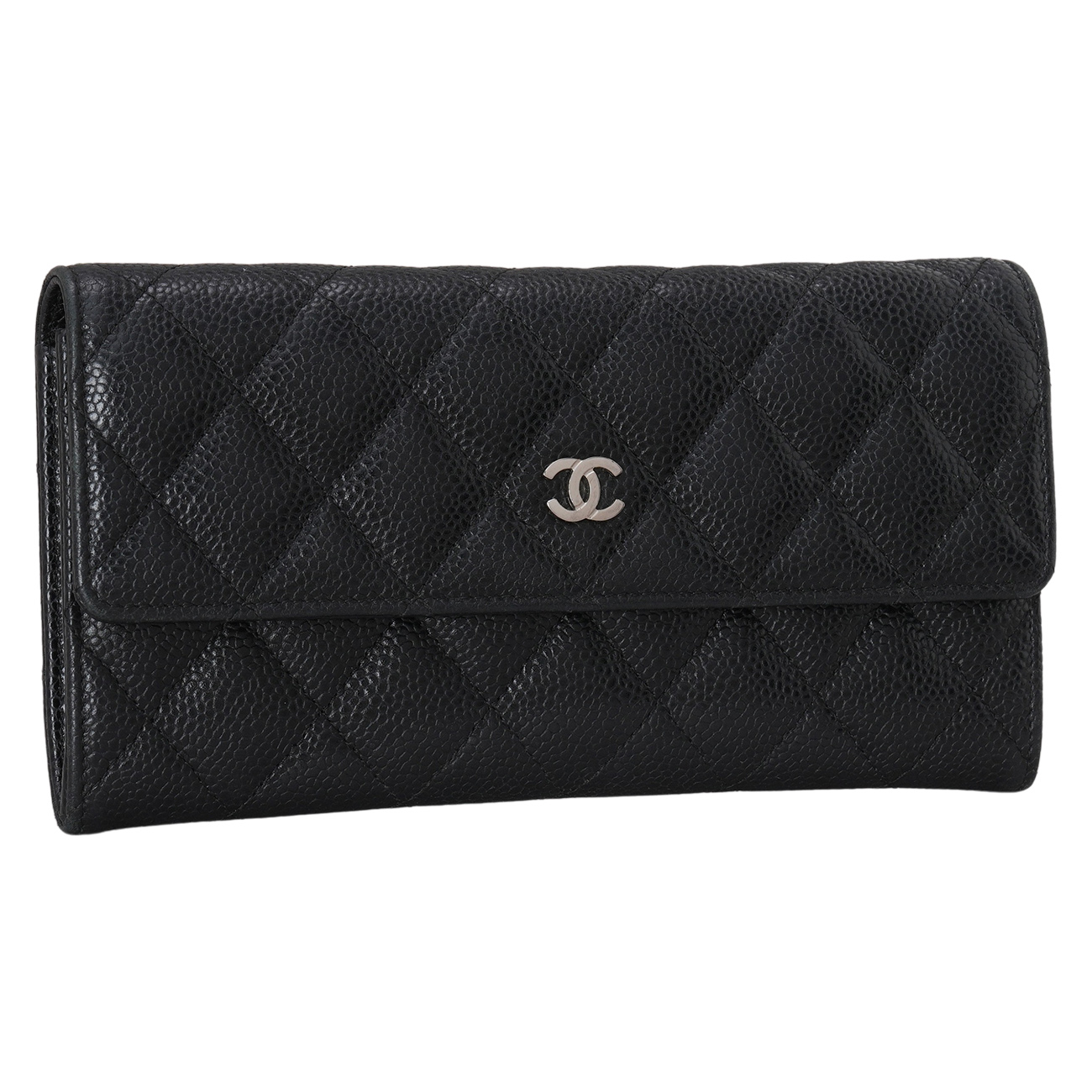 CHANEL(USED)샤넬 캐비어 플랩 장지갑