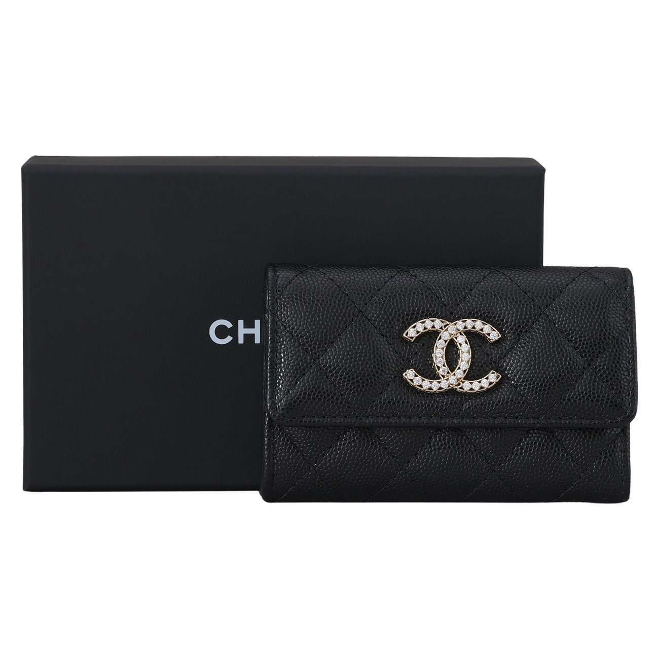 CHANEL(USED)샤넬 시즌 캐비어 카드 지갑