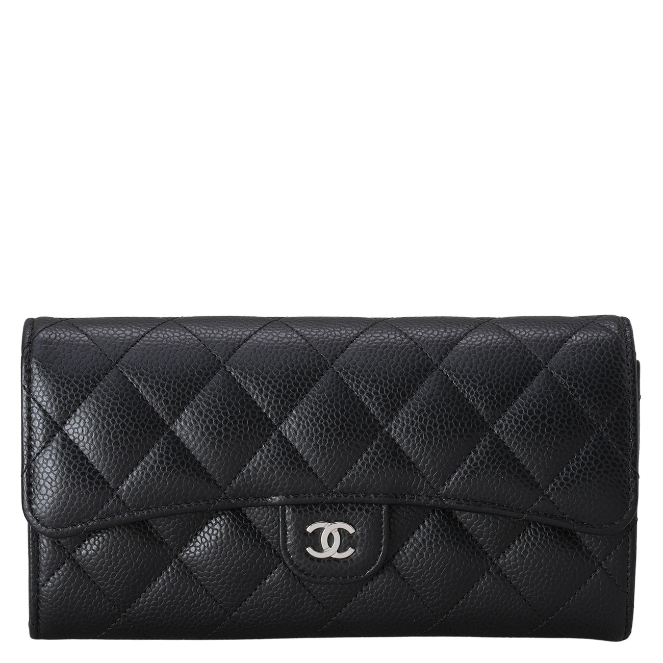 CHANEL(USED)샤넬 AP0214 캐비어 플랩 장지갑