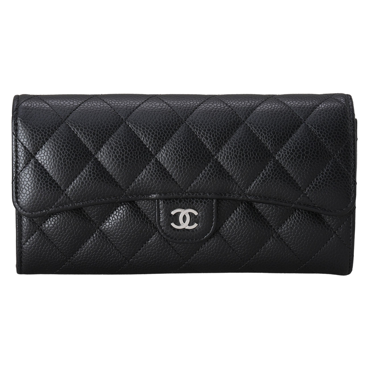 CHANEL(USED)샤넬 AP0214 캐비어 플랩 장지갑