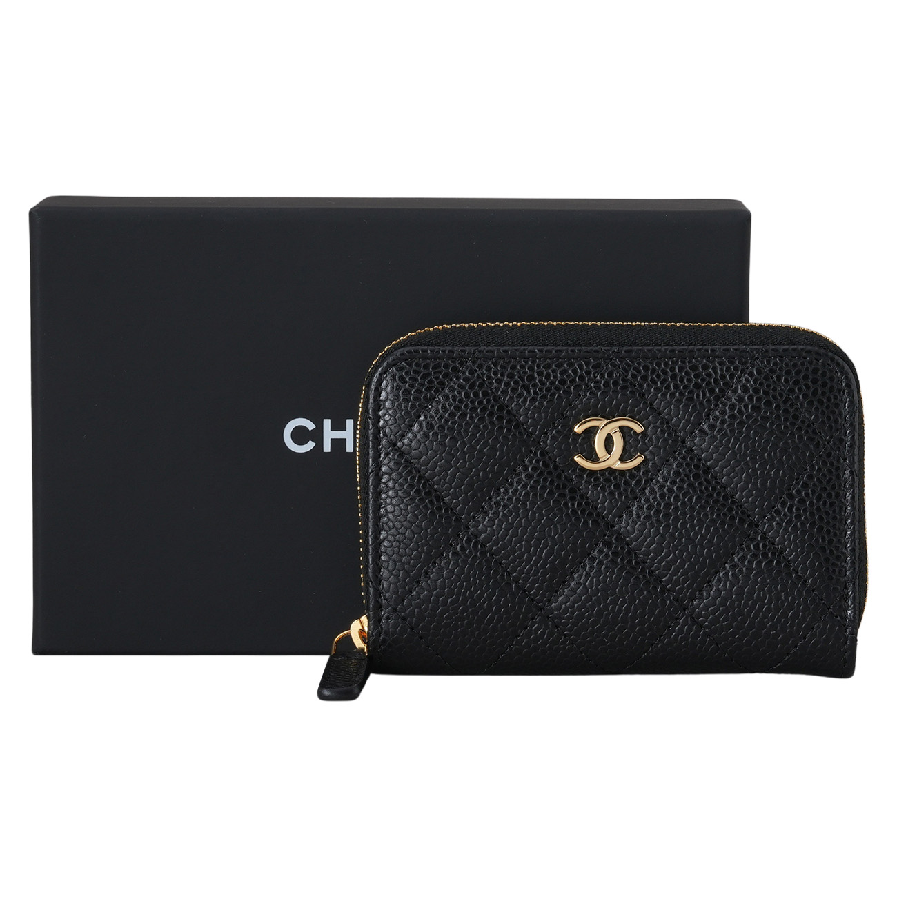 CHANEL(USED)샤넬 AP0216 캐비어 클래식 지퍼 카드지갑