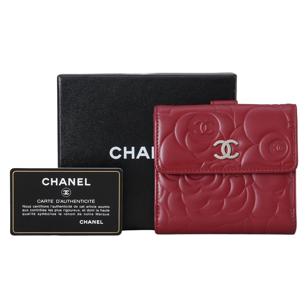 CHANEL(USED)샤넬 까멜리아 반지갑