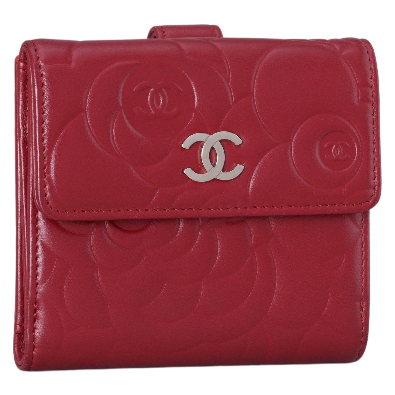 CHANEL(USED)샤넬 까멜리아 반지갑